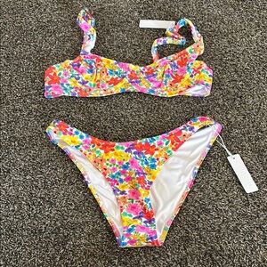 Bright floral bikini set